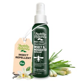 Deet-Free Insect & Mosquito Repellent Pack of 2 (8 oz) – Nice Smelling Insect Repellent with Lemongrass Oil Safe for Pets and Kids – Bug Spray for Mosquitoes, Gnats, Black Flies, and No-See-ums