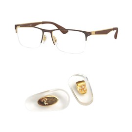 HiCycle2 Replacement 16mm Push-in Nose Pads for RB6335 Glasses Repair Kits,Bonus Lens Cloth (16mm,Golden)