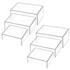 ADColor 5PCS Clear Acrylic Display Risers,Showcase Shelf for Figures, Buffets,
