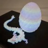 Dragon Glow in the Dark Dragon with Egg, 3D Printed
