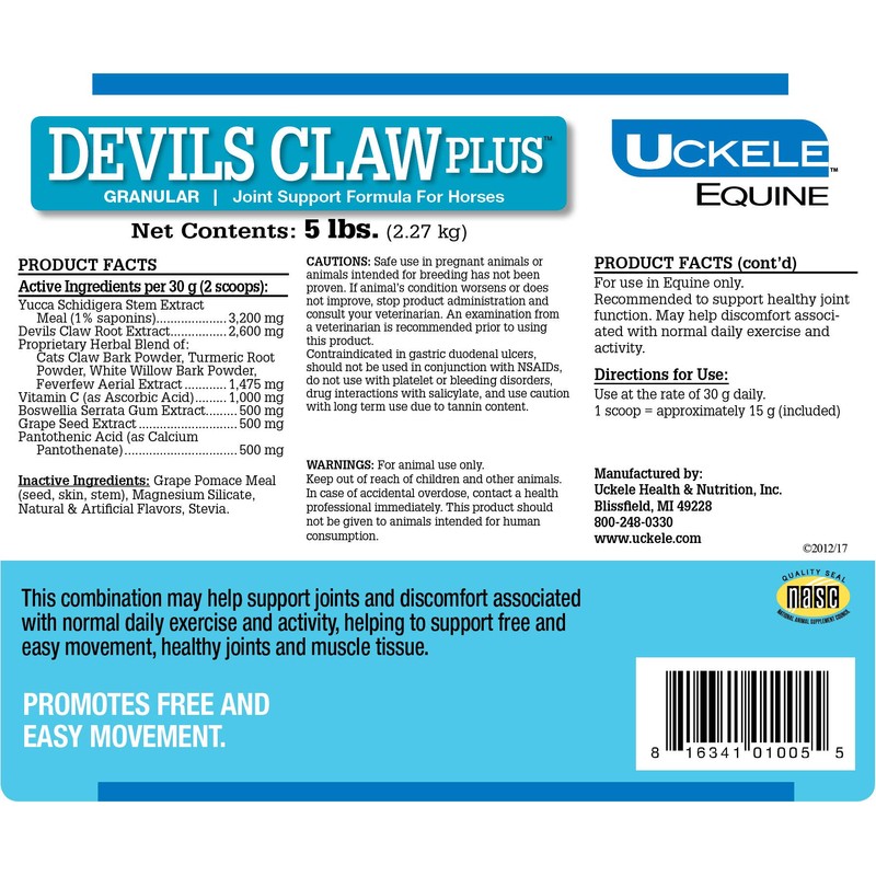 Uckele Devils Claw Plus Powder, 5 lb