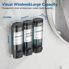 Shampoo and Conditioner Dispenser,Shower Soap Dispenser 3 Chamber No Drill