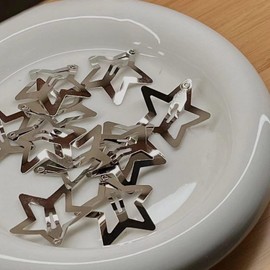 20 Pieces Star Hair Clips Silver Star Shaped Metal Snap Clips for Hair Barrettes Hairpins for Women Girls Egirls Hair Accessories