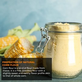 NY SPICE SHOP Corn Flour - Corn Meal Yellow - Ground Cornmeal - Makki ka Atta for Cooking Baking Cornbread, Muffins, Pancakes, Waffles, Tortilla – 1 Pound