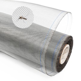 304 Stainless Steel Mesh Window Screen Roll, 39IN x 33FT Metal Window Screen Replacement for Window,Door,Patio,Pet,Vent,Porch and DIY Projects .Wire Diameter 0.18mm. Silver