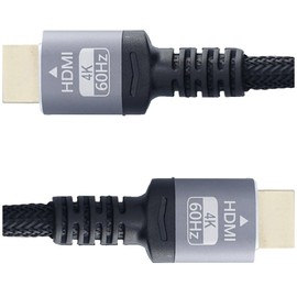 1m HDMI Cable, 4K HDR Compatible, Premium High Speed Ver2.0 for PC, TV, PC, Game Console, Standard HDMI Durable Nylon Mesh Cable Aluminum Connector KC-12844