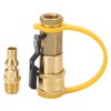 RV Propane Shut-off Valve, Gas Quick Connect Fitting, 1/4" Gas