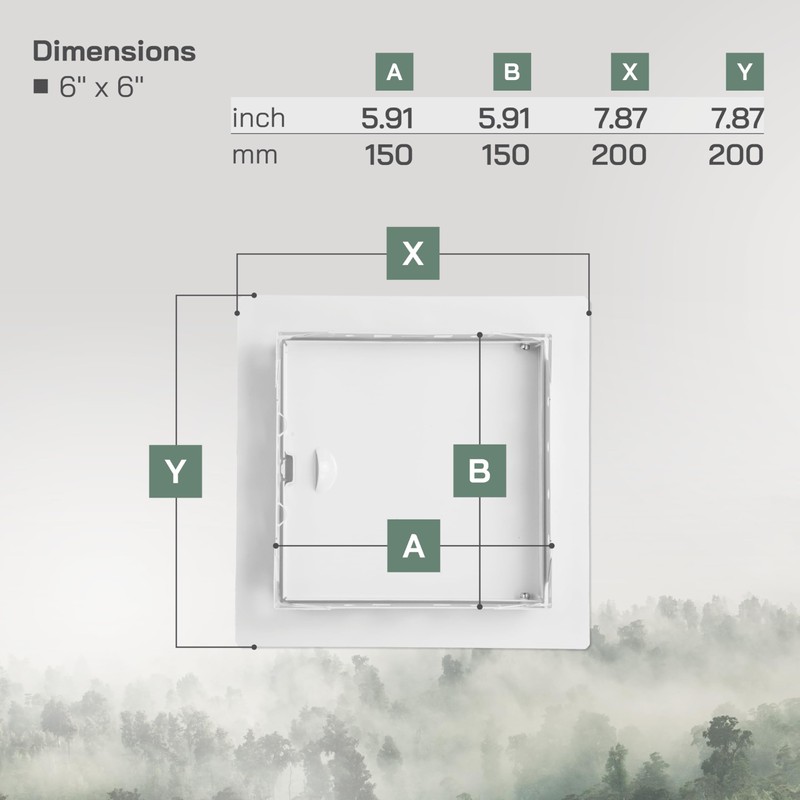 Vent Systems 6" x 6" Inch Metal Access Panel -