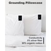 MIUQAOKL Grounding Pillowcase with Organic Cotton and Silver Fiber-20x30in Grounding