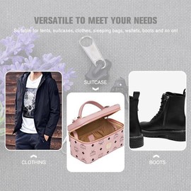 6Pcs Black Fix Zip Puller, Zip Slider Repair Instant Kit, Instant Zipper Set, Fix Zipper Removable Rescue Replacement Pack, for Sewing Clothes, Jacket, Backpacks, Fasteners，Zippers