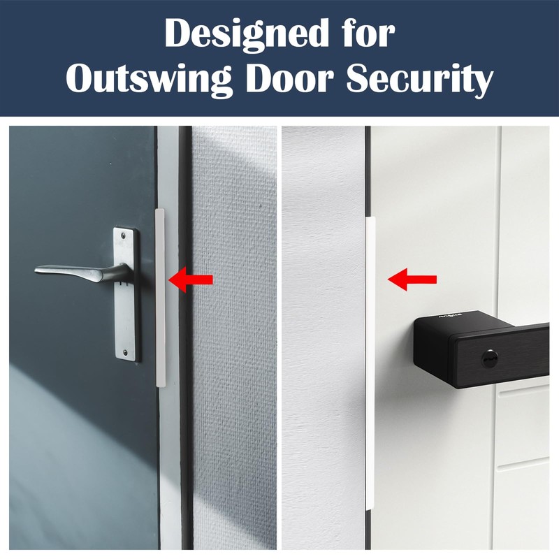 MOSECYOU Door Gap Cover Plates, Door Latch Guard Plates, Outswing