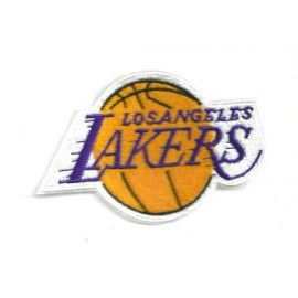 NEW 2 1/4 X 3 1/2 INCH LOS ANGELES LAKERS IRON ON PATCH FREE SHIP