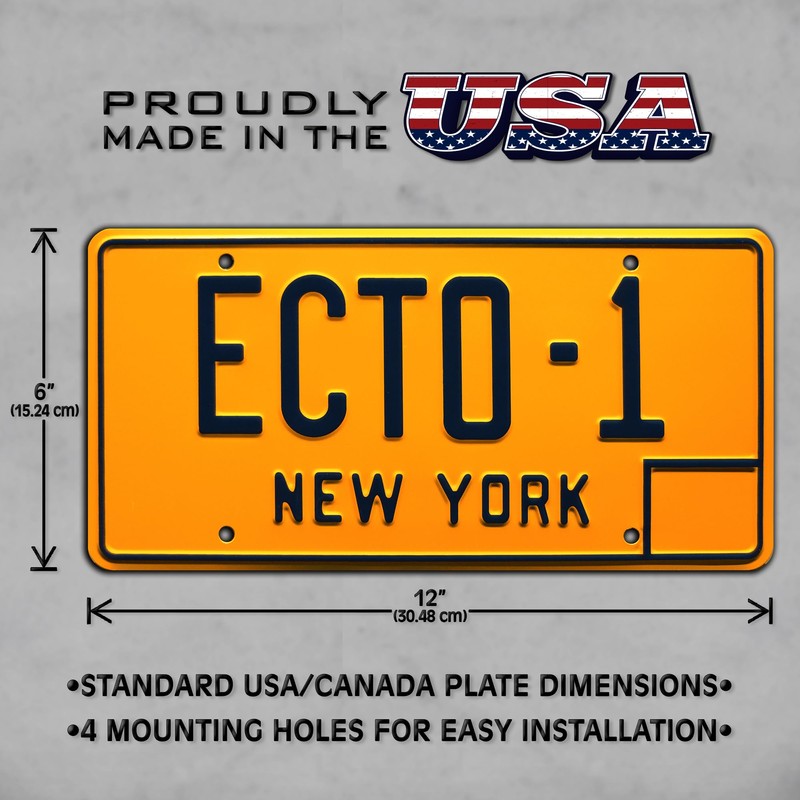 Ghostbusters Afterlife | ECTO-1 | Metal Stamped License Plates
