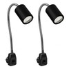 ledscom.de WAIKA GU10 Socket Lamp Gooseneck Switch Black Includes GU10