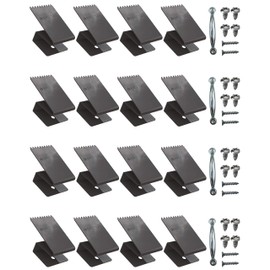 Hurricane Window Board-Up Clips Universal and Reusable Hurricane Storm Plywood Clips for Windows with Door Handles and Screws 1/2 inch 16 Pack (1/2")