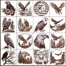 Eagle Stencils for Wood Burning Reusable Animal Stencils for Painting on Wood Wildlife Stencil for Painting on Wall Fabrics DIY Crafts