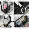 KUI WAN Clear Backpacks for School Large Clear Bookbag with