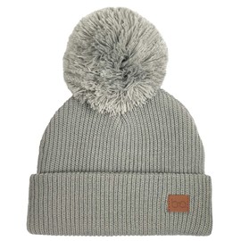Babyfied Apparel Winter Pompom Toque 0-2 Yrs (Light Grey, 0-6M)