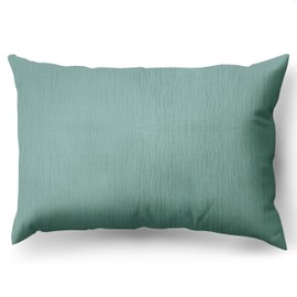 PinkZebra Organic Muslin Cushion Cover 40 x 80 cm for Children and Adults, Oeko-Tex Certified, Soft Pillowcase GOTS Certification, Cushion Cover, Emerald