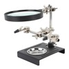 6X Magnifier with Auxiliary Clip Magnifying Glass Holder Third Hand