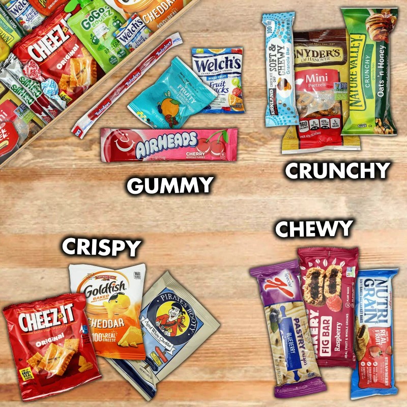 Chattering Chimps Healthy Nut Free Snacks Chips Candy 45 Count