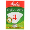 Melitta Cone Coffee Filters, White, No. 4, 100 Count (Pack