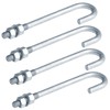 OTTFF 4 Pack 5/8"-11 x 9-7/8" J Bolt Anchor for