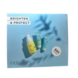 ~ FRE ~ FRE ~ BRIGHTEN & PROTECT SERUM / MOISTURIZER / CLEANSER ~ 3 PC SET