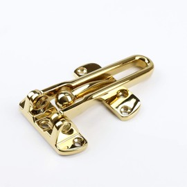 TOGU Solid Thicken Door Security Guard,Gate Latches Swing Bar Door Guard,Burglar-Proof Padlock Door Clasp for Home,Apartment,Hotel,Motel,Dormitory,PVD Gold