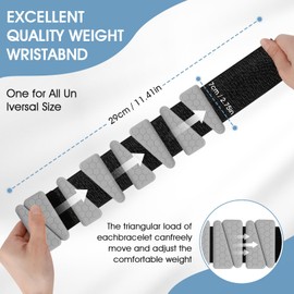 Wrist Weights, 2Pack Adjustable Silicone Weighted Bangles for Women and Men, Wearable Wrist Ankle Weights Suitable for Yoga, Walking and Gym, Arm & Leg Workout, 2lb (Gray)