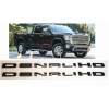 GMC 2pcs New Matte Black DENALI HD Emblems Letters Fit