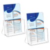 A5 Clear Leaflet Holder, 2 Pack Acrylic Freestanding Brochure Holder