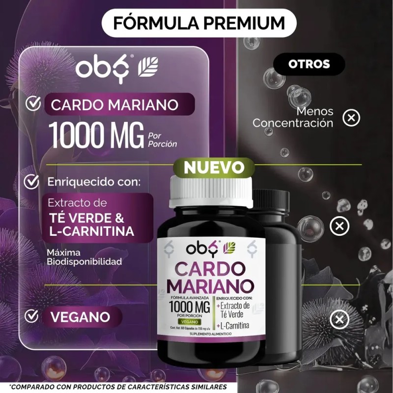 Cardo Mariano Silimarina 100% Natural + Extracto Te Verde +