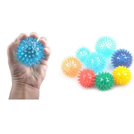 Hedgehog Ball Massage Ball - Soft & Massage Ball with Nubs - Helps Relieve Tension and Stress, Blue 6 cm
