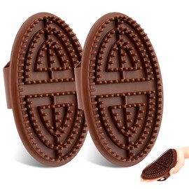 ReignSword 2Pcs Meridian Brush Massage Set, Beauty Salon Professional Acupressure Comb, Full Body Relaxation Therapy Tools, Portable Handheld Cepillo De Meridianos para Masajes (Coffee)