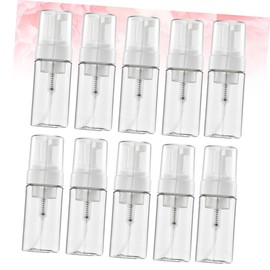LABRIMP 10pcs Transparent Refillable Sparkling Bottles Makeup Pump Dispenser for Daily Use Shampoo Conditioner and Bodywash Travel Needs
