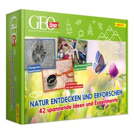 FRANZIS 67142 GEOlino Discover and Explore Nature Experiment Box with 42 Exciting Ideas for Children from 8 Years, Includes 60-Page Manual with Instructions and Accessories [English Language Not