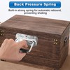 YAYODS Pack of 6 Spring-Loaded Crate Handles, Stainless Steel Folding
