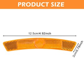 POHOVE Spoke Reflectors Bicycle, Pack of 12 Cat's Eyes Bicycle, Bicycle Reflectors, Reflectors Bicycle for Mountain Bike, Road Bike (Colour: Orange)
