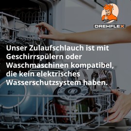 DREHFLEX - SCHLA124 - Aquastop/Aquastop Hose / Safety Hose for Washing Machine or Dishwasher - Length 2.0 m