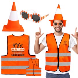 BOFUNX Men's Hen Party Costume Set Stag Night Men's Costume Outfit Men's JGA Party Costume Accessories Men Wedding Decoration
