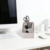 Rose Gold Edge Inlaid Leather Desktop Organizer, Remote Control Holder,Nightstand