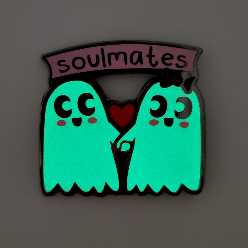 Kolorspun Soul Mates Ghosts Enamel Lapel Pin
