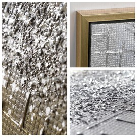 Empire Art Direct Abstract Wall Art Textured Hand Painted Canvas by Martin Edwards, Gold Frame, 36" x 36", Matter