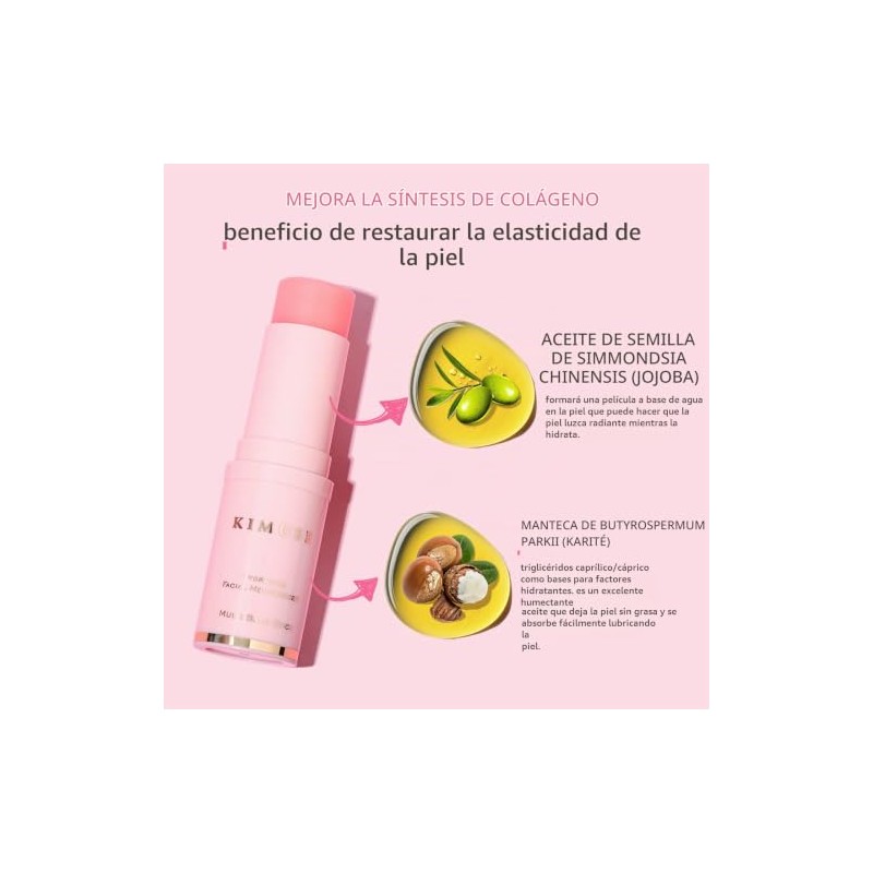 KIMUSE Hidratante Multi Balm Stick, Bálsamo Labial Hidratante Todo En