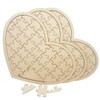 3 Pack Blank Wooden Heart Shaped Jigsaw Puzzle 11.2x8.4 Inch