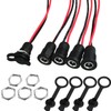 LUORNG 5Pcs 10A DC-099 Power Jack Cord Socket Threaded Female