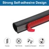 18 ft D Shape Rubber Seal Strip, 3/4" Self-Adhesive EPDM