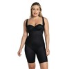 Leonisa Undetectable Edge Mid-Thigh Bodysuit Shaper, Black, X-Large