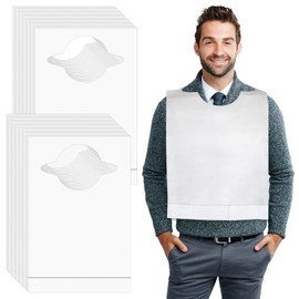 Vinommart 50 Pack Plastic Aprons Disposable Adults, Lobster Adult Bibs for Eating, Oil-Proof Adult Bibs for Women, Men